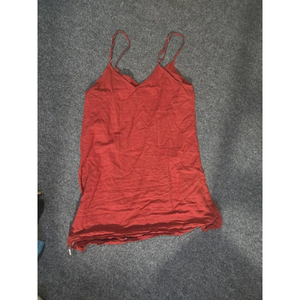Free People Red Wine  Embroidered Crochet  Bohemian Dress With Slip Size Medium